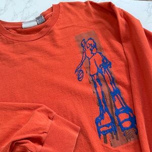 Vintage Y2K B.U.M. Equipment Graphic Long Sleeve T-Shirt | Men’s Size L | Orange